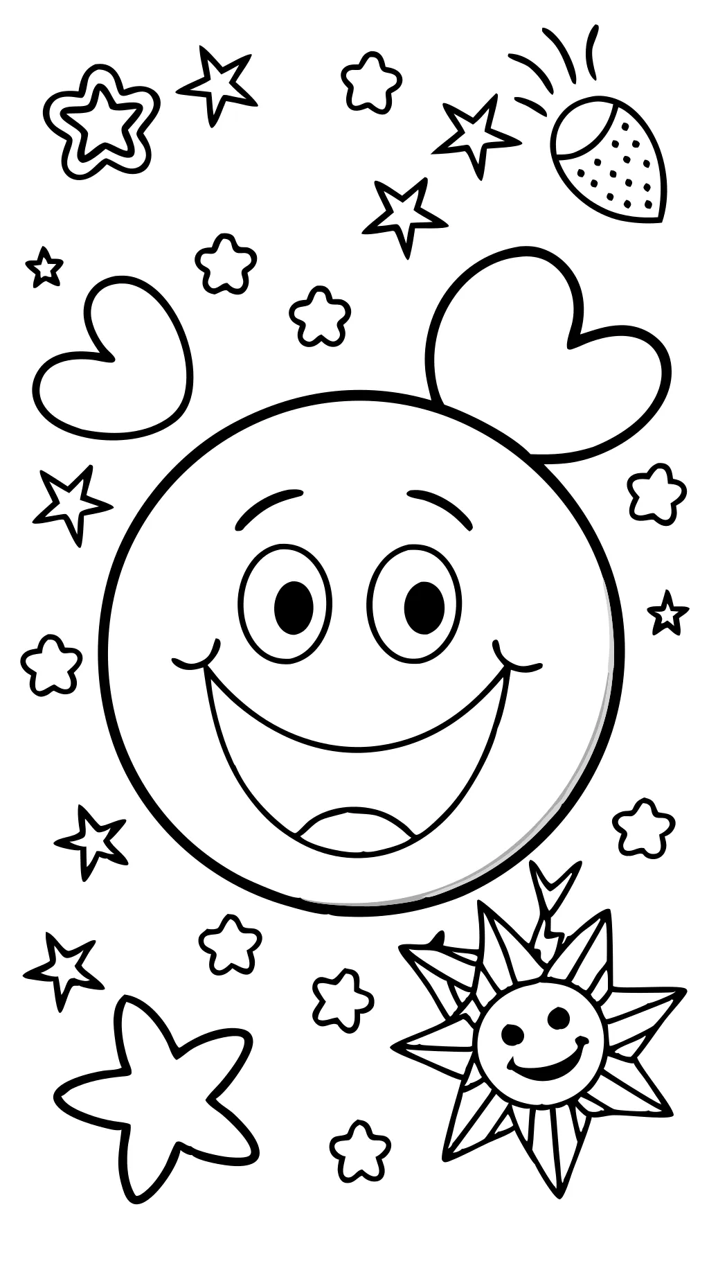 smiley face coloring page